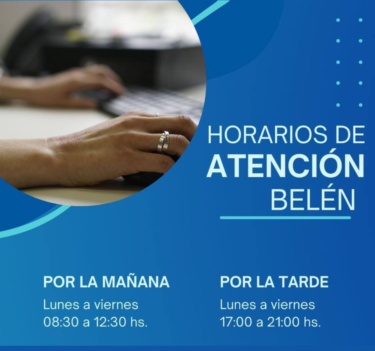 Horarios de atención en (BELÉN)